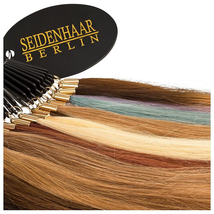 Farbring aus 100% Echthaar zur Farbbestimmung von Seidenhaar Berlin - Hochwertige Echthaar Haarverlängerungen in Remy-Qualität (Bild 3)