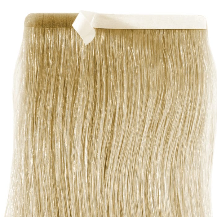 Tape-Extensions von Seidenhaar Berlin - Hochwertige Echthaar Haarverlängerungen in Remy-Qualität - Farbe: mittelblond #22 (Bild 4)